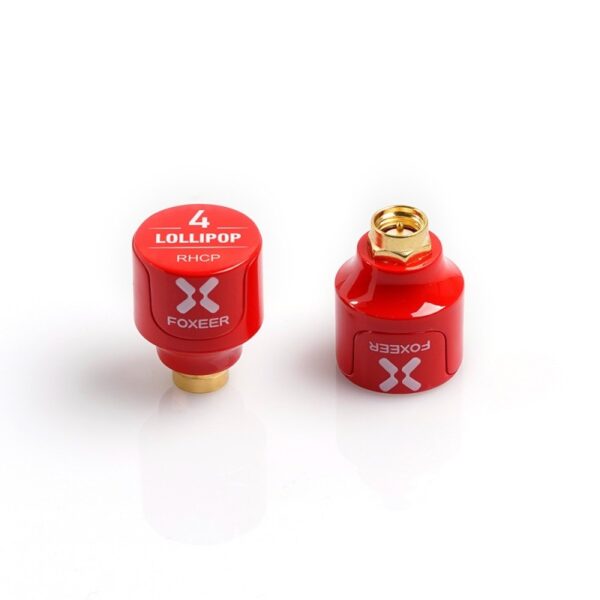 Foxeer Lollipop 4 2.6dBi 5.8G Omni FPV Stubby Antenna RHCP SMA Red - Image 2