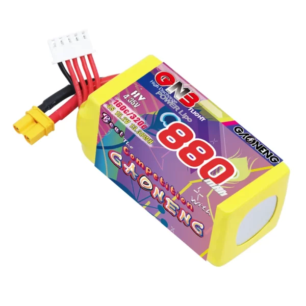 GAONENG GNB LiHV 4S 15.2V 880mAh 160C XT30 LiPo Battery