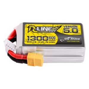 Tattu R-Line v5.0 1300mAh 14.8V 150C 4S Lipo XT60