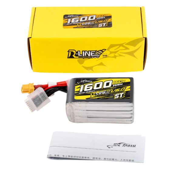 Tattu R-Line V6 1600mAh 6S 160C LiPo XT60 - Obrázek 2