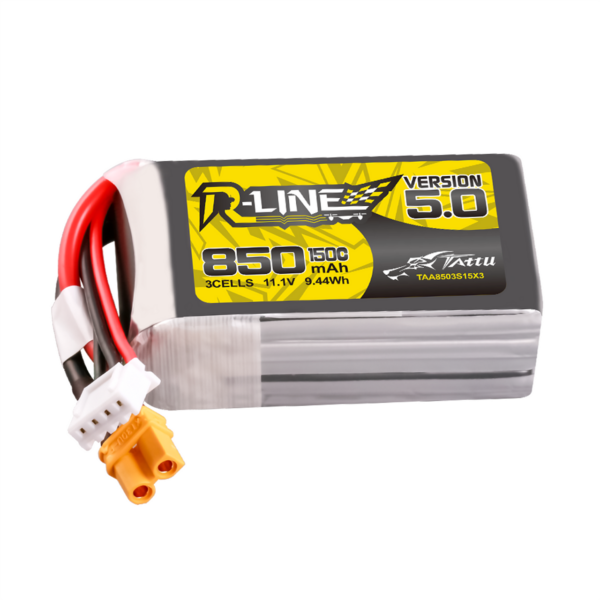 Tattu R-Line Version 5.0 850mAh 3S 11.1V 150C Lipo XT30U-F