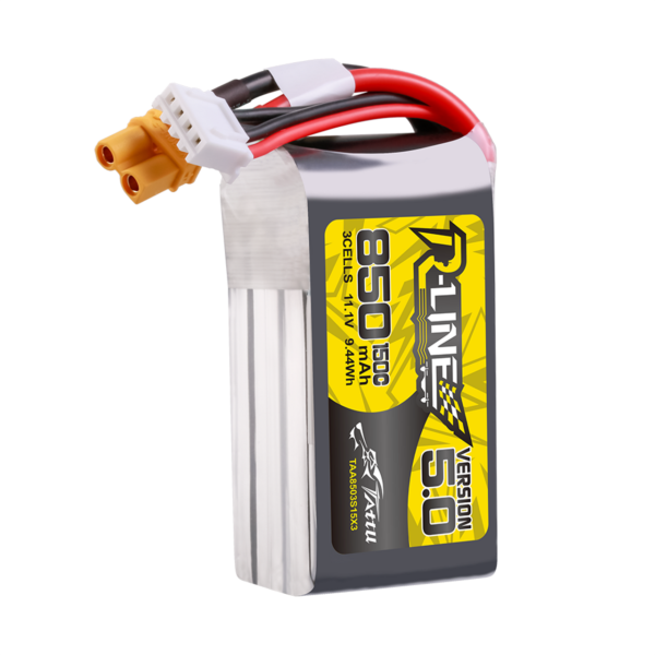 Tattu R-Line Version 5.0 850mAh 3S 11.1V 150C Lipo XT30U-F - Obrázek 3
