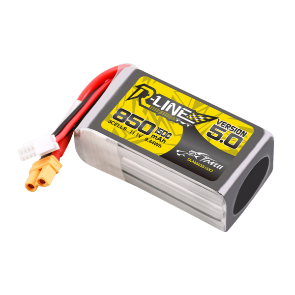 Tattu R-Line Version 5.0 850mAh 3S 11.1V 150C Lipo XT30U-F - Obrázek 4