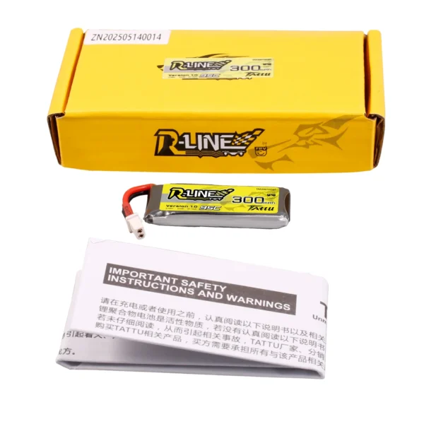 Tattu 300mAh 3.8V 95C 1S1P HV Lipo Battery Pack BT 2.0 1ks - Obrázek 5