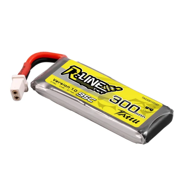 Tattu 300mAh 3.8V 95C 1S1P HV Lipo Battery Pack BT 2.0 1ks - Obrázek 3