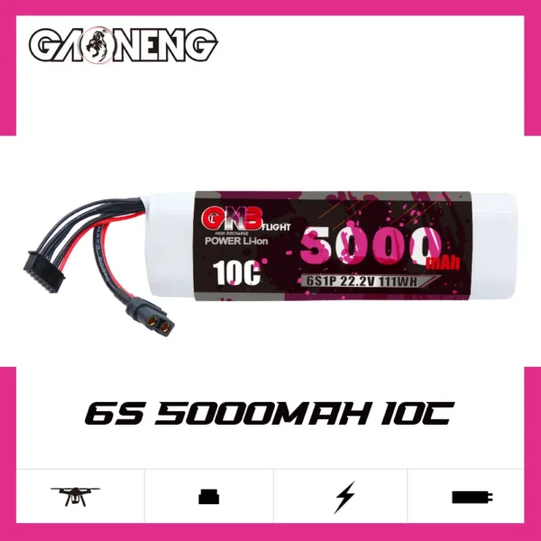 GNB 6S 22.2V 5000mAh 10C XT60 Li-ion Battery - Obrázek 2