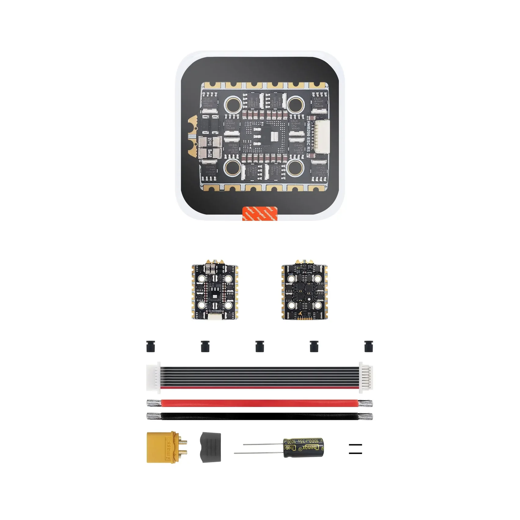 NewBeeDrone Hummingbird 200 RaceSpec Stack 20x20mm ELRS FC + 80A AM32 ESC - Obrázek 3