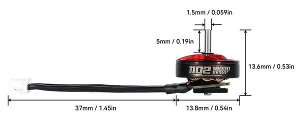 BETAFPV 1102 Brushless Motors 22000KV-37mm (2022) Blue - Obrázek 4